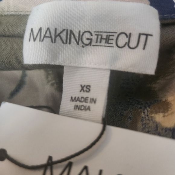 Making the Cut Season olive lace up midi Shirt Dress Sz XS New with tags - Picture 12 of 14